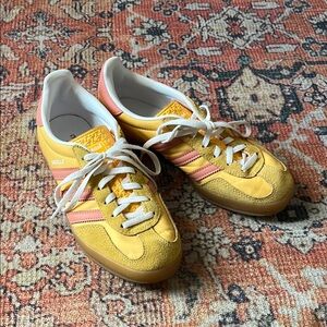 Adidas Gazelle Women's Yellow and Pink Sneakers